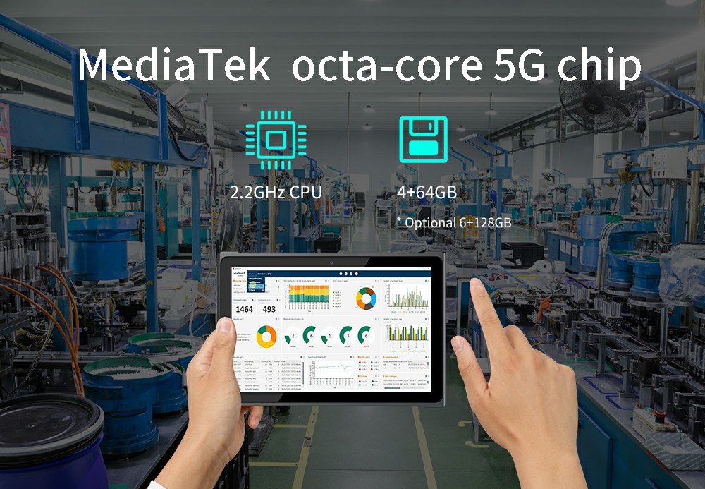 10,1 ιντσών Android 11 Media Tek Octa-core CPU Dual 5G EM-T195
